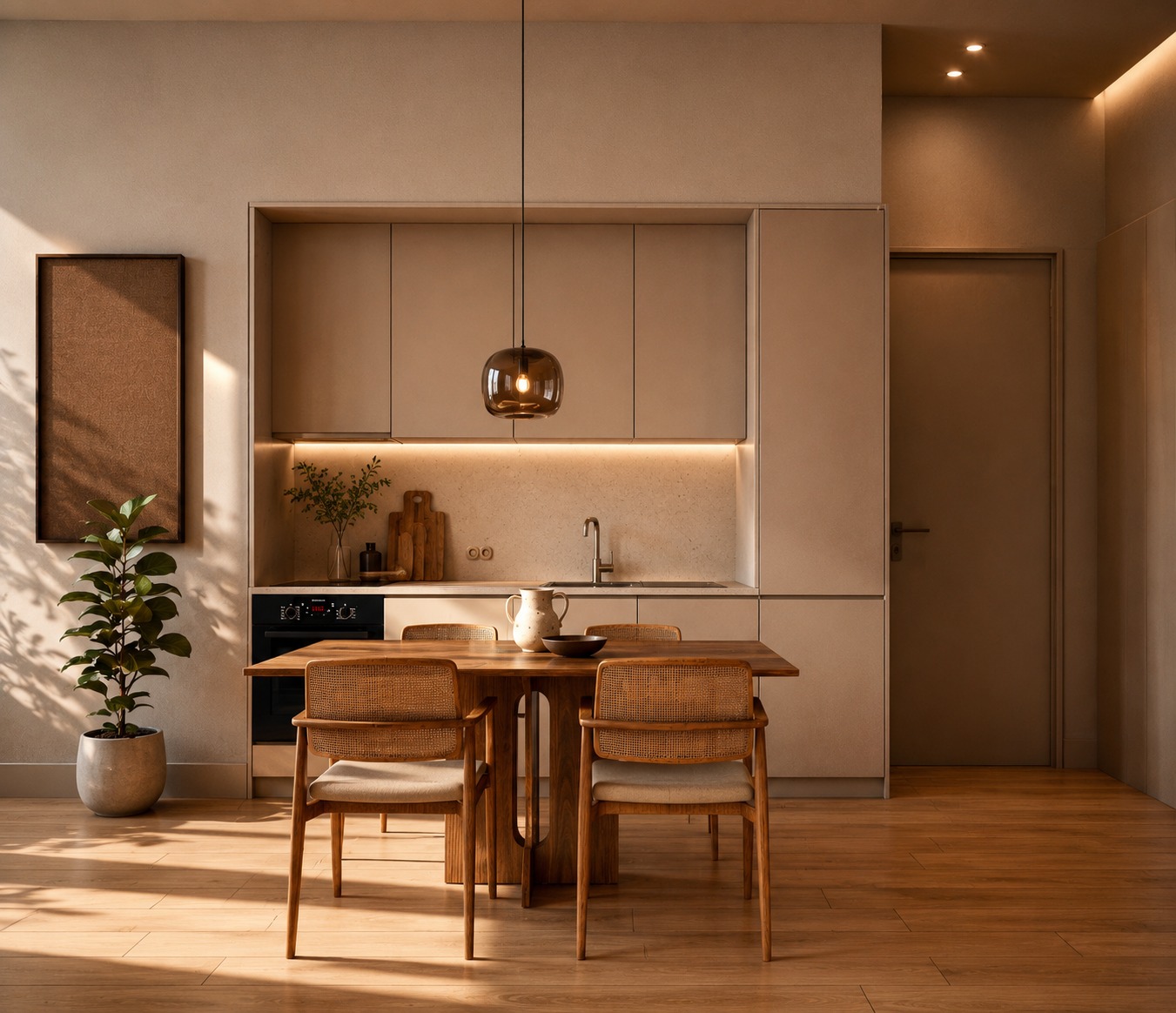 Kitchen and dining area in a LAPA apartment